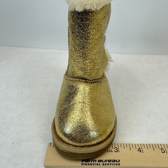 Circo Toddler Gold Faux Fur-Lined Winter Boots Size 5 - Picture 11 of 13